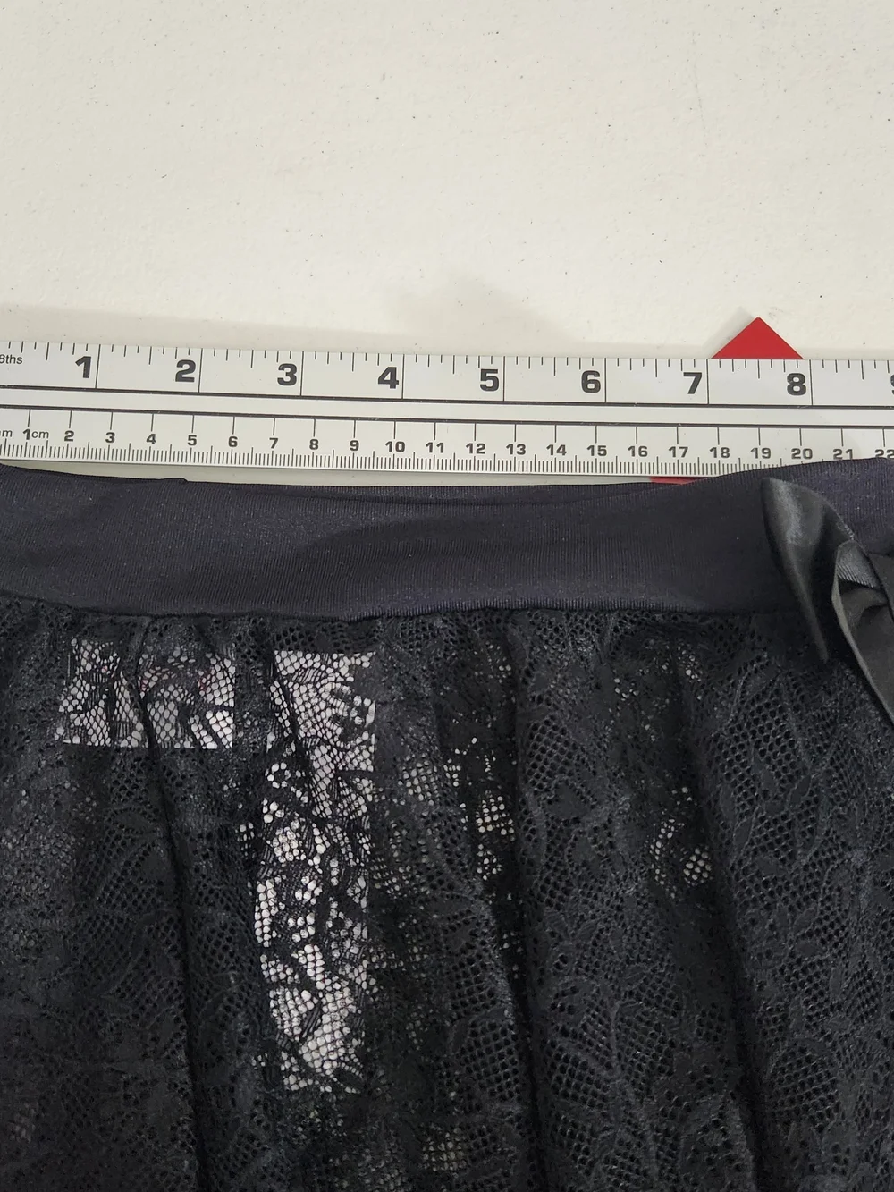 Capezio Black Lace Dance Skirt with Waist Bow